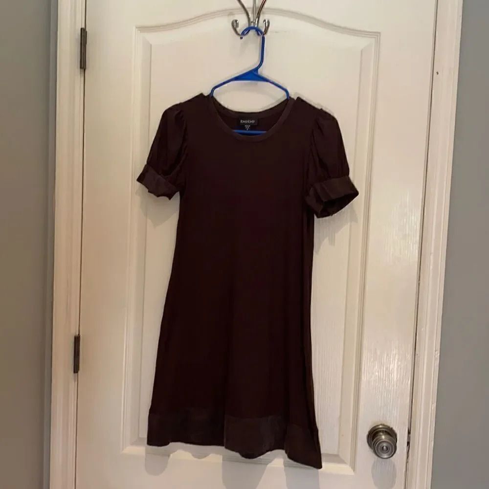 Bebe brown baby doll dress M